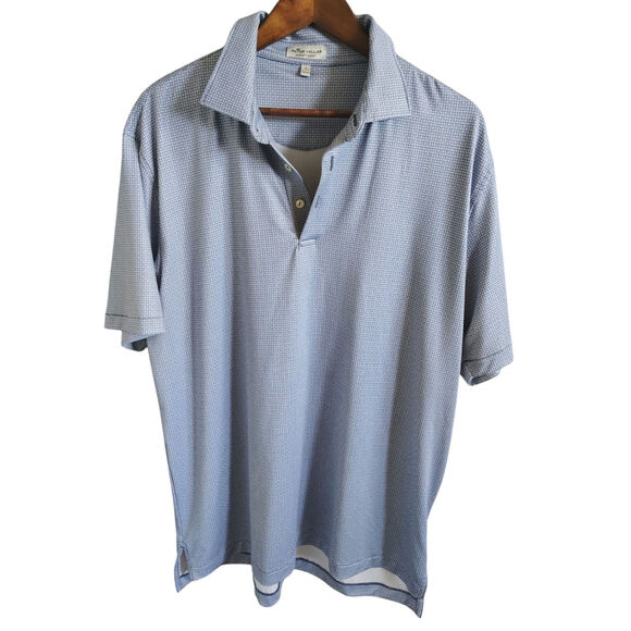 Peter Millar Summer Comfort Polo Blue Mens Size Large - Picture 2 of 5